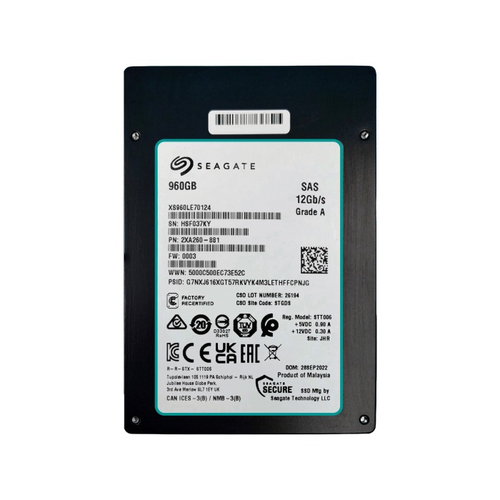 Dysk twardy Seagate 960GB SSD SAS 12G 2.5" TLC MU XS960LE70124