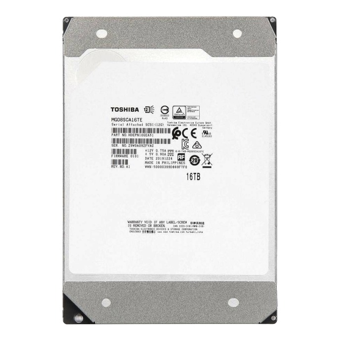 Dysk twardy Toshiba 16TB 7.2K HDD SAS 12G 3.5" 512e 512MB HDEPN10GEA51