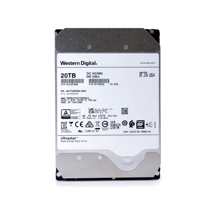 Dysk twardy WD 20TB 7.2K HDD SAS 12G 3.5" SE 512e 512MB 0F38652