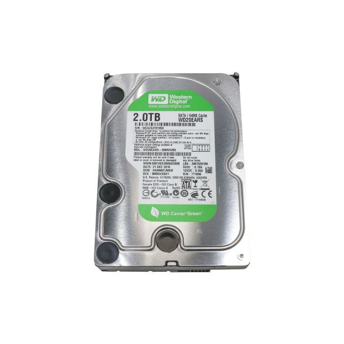 Dysk twardy WD 2TB 5.4K HDD SATA 3G 3.5" 4KN 64MB WD20EARS-00MVWB0