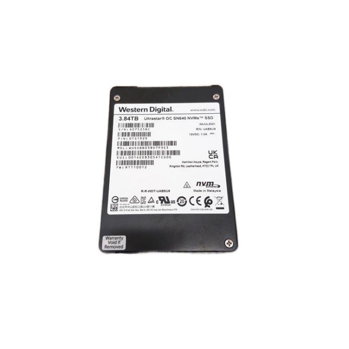 Dysk twardy WD 3.84TB SSD NVMe U.2 2.5" 3D TLC NAND RI ISE 0TS1929