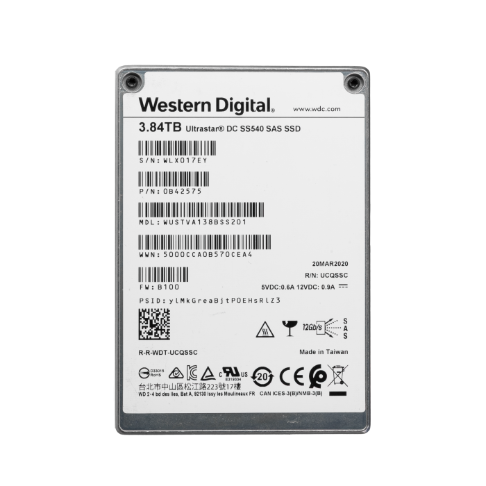 Dysk twardy WD 3.84TB SSD SAS 12G 2.5" TLC 0B42575