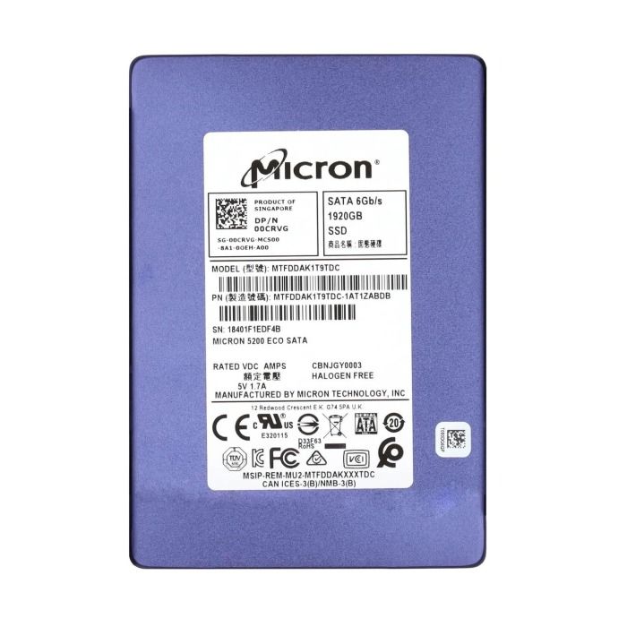 Hard drive Dell 1.92TB SSD SATA 6G 2.5" RI 0CRVG