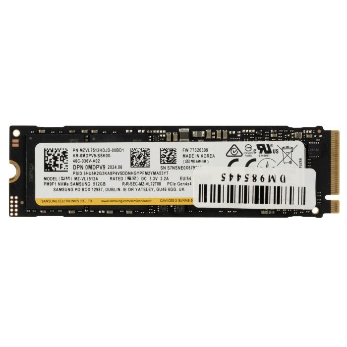 Hard drive Dell 512GB SSD NVMe PCIe 4.0x4 M.2 2280 MDPV9