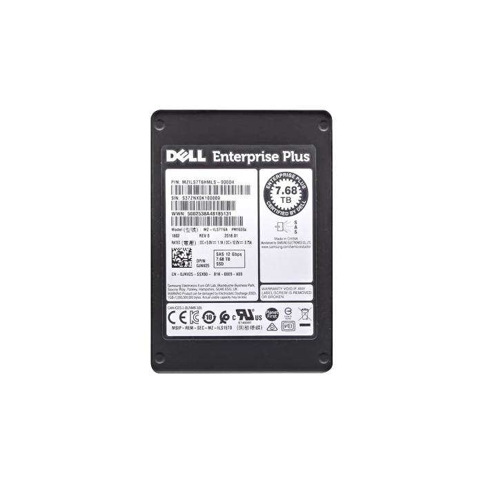 Hard drive Dell 7.68TB SSD SAS 12G 2.5" JNV25