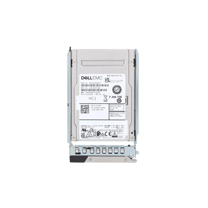 Hard drive Dell 7.68TB SSD SAS-4 24G 2.5" 3D TLC RI SIE 512e 7N1WT