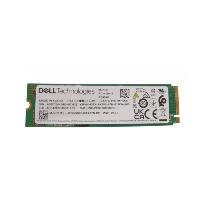 Hard drive Dell 960GB SSD NVMe PCIe 4.0 M.2 2280 TLC RI 4H05X