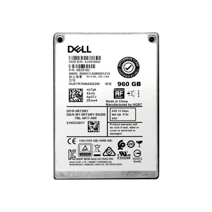 Hard drive Dell 960GB SSD SAS 12G 2.5" TLC 512e RT2MY