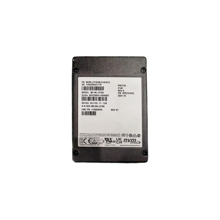 Hard drive EMC 3.84TB SSD NVMe PCIe 4.0x4 2.5" V-NAND TLC RI 512e 118000835