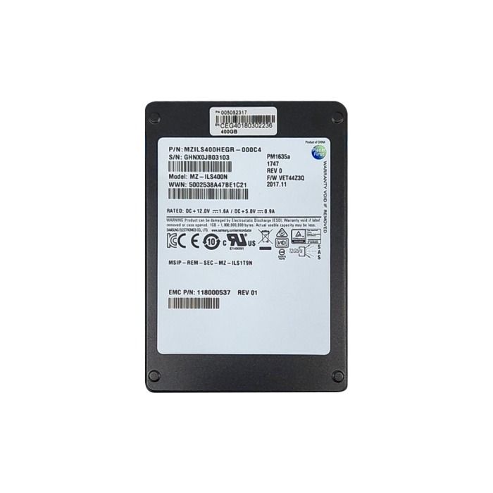 Hard drive EMC 400GB SSD SAS 12G 2.5" MLC 118000537