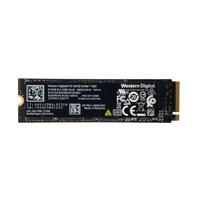 Hard drive HP 512GB SSD NVMe PCIe 3.0x4 M.2 2280 TLC L18839-002