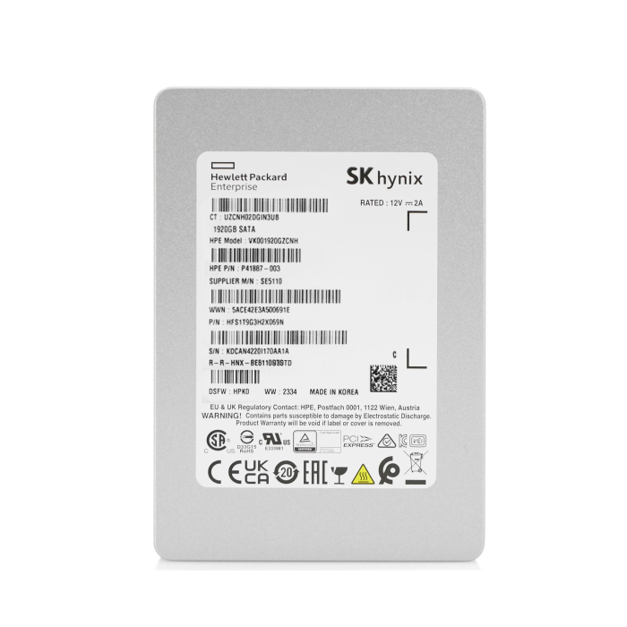 Hard drive HPE 1.92TB SSD SATA 6G 2.5" TLC RI P41887-003