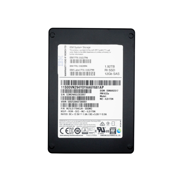 Hard drive IBM 1.92TB SSD SAS 12G 2.5" RI 01EJ594