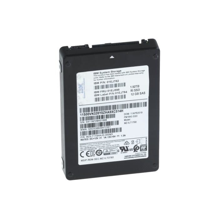 Hard drive IBM 1.92TB SSD SAS 12G 2.5" V-NAND TLC RI 512 01EJ782