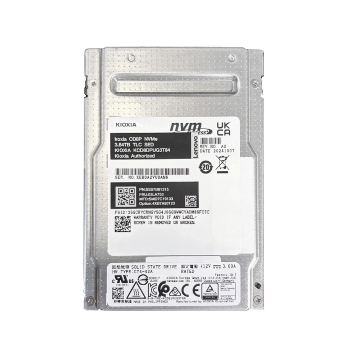 Hard drive Lenovo 3.84TB SSD PCIe NVMe PCIe 5.0 U.3 2.5" TLC RI TCG Opal 2.0 SSS7B81315