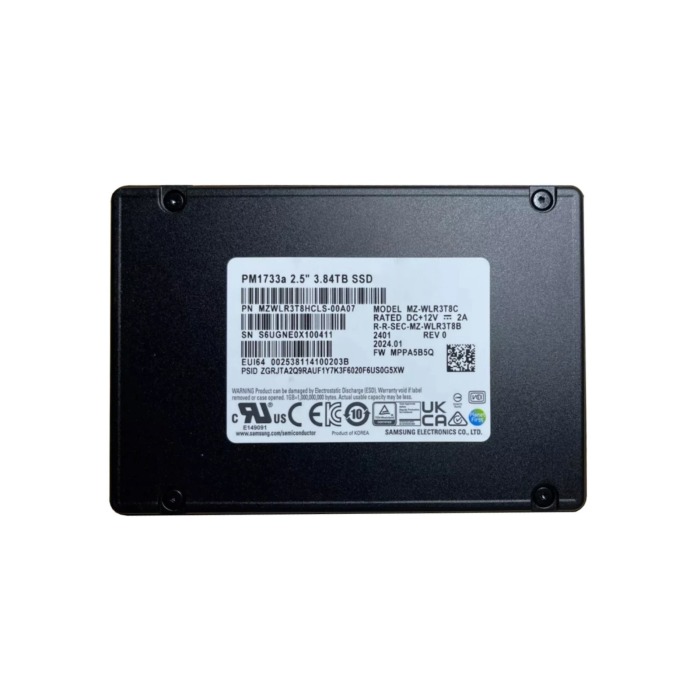 Hard drive Samsung 3.84TB SSD NVMe PCIe 4.0x4 U.2 2.5" V-NAND TLC RI 512b MZWLR3T8HCLS-00A07