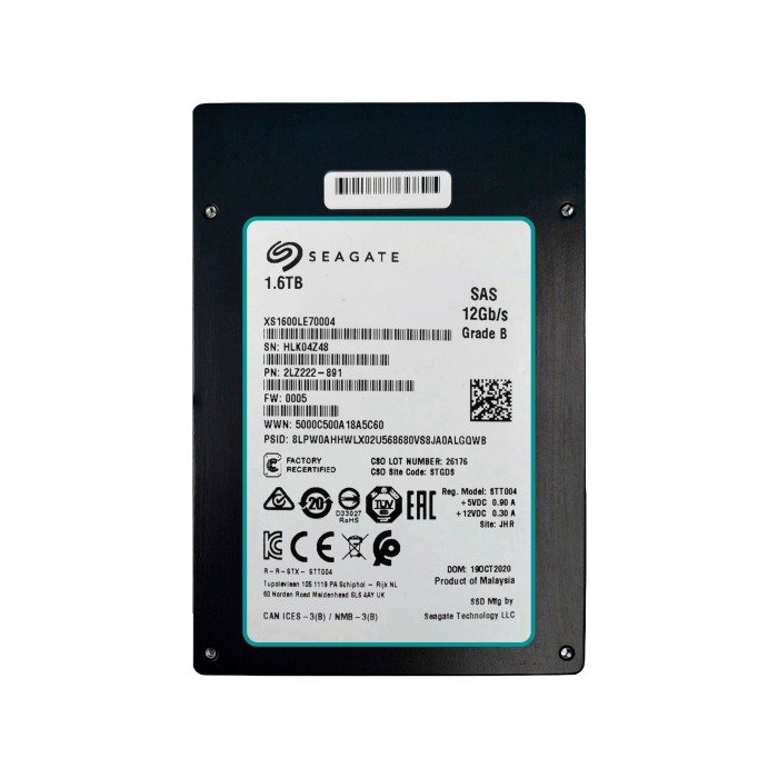 Hard drive Seagate 1.6TB SSD SAS 12G 2.5" TLC MU XS1600LE70004