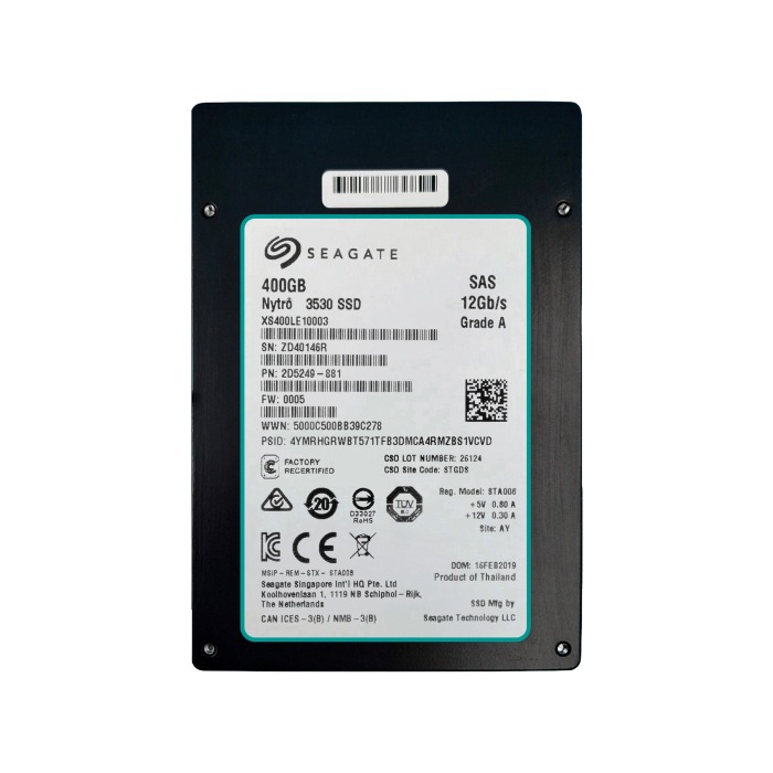 Hard drive Seagate 400GB SSD SAS 12G 2.5" MLC MU XS400LE10003