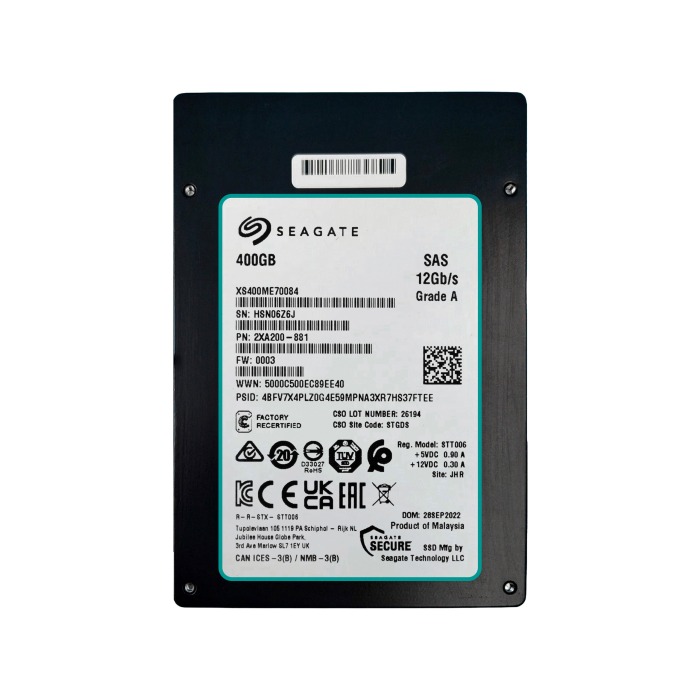 Hard drive Seagate 400GB SSD SAS 12G 2.5" TLC WI XS400ME70084