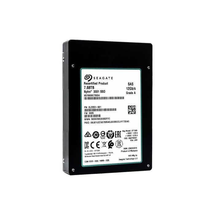 Hard drive Seagate 7.68TB SSD SAS 12G 2.5" 3D eTLC RI 512e 2LZ203-881