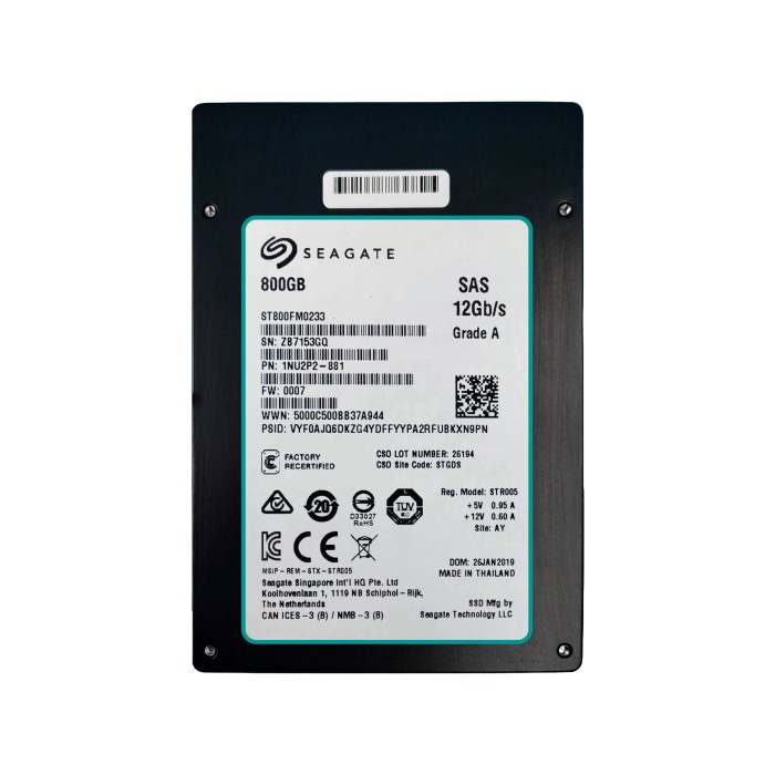 Hard drive Seagate 800GB SSD SAS 12G 2.5" MLC RI ST800FM0233
