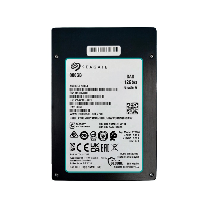 Hard drive Seagate 800GB SSD SAS 12G 2.5" TLC MU XS800LE70084