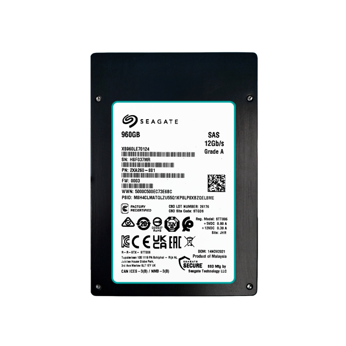 Hard drive Seagate 960GB SSD SAS 12G 2.5" 3D eTLC MU SED 512 2XA260-881