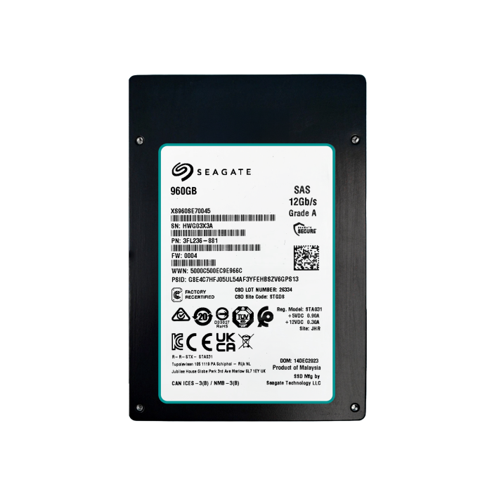 Hard drive Seagate 960GB SSD SAS 12G 2.5" 3D eTLC RI 3FL236-881