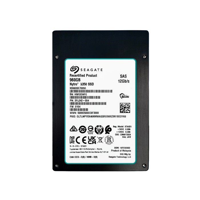 Hard drive Seagate 960GB SSD SAS 12G 2.5" 3D eTLC RI SED 512 3FL242-004