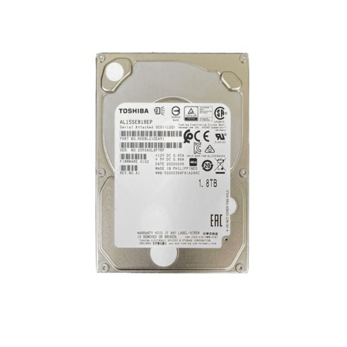 Hard drive Toshiba 1.8TB 10K HDD SAS 12G 2.5" 4KN 128MB HDEBL21GEA51