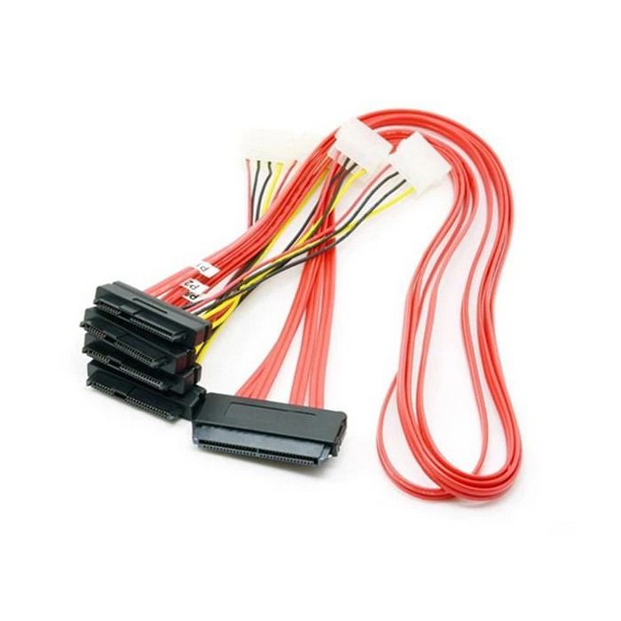 Kabel SAS SFF-8484 do 4xSFF-8482 31.5" 8484-8482