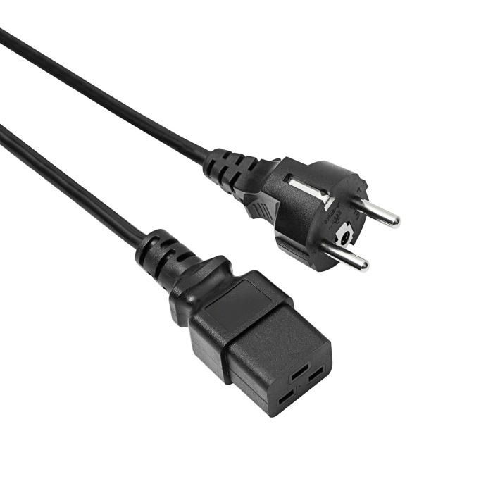 Kabel zasilający Akyga C19 do CEE 7/7 1.8m AK-UP-01