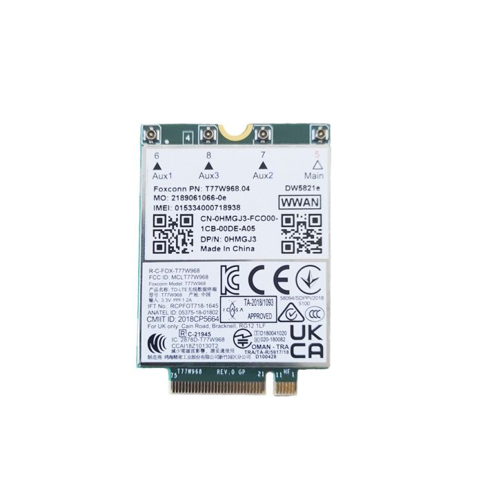 Karta sieciowa Dell Foxconn 5821E M.2 4G LTE WWAN do laptopa HMGJ3