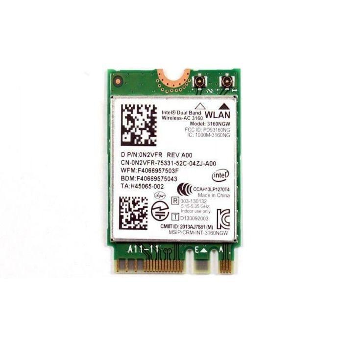 Karta sieciowa Dell Intel 3160NGW Wi-Fi 5 (802.11ac) Bluetooth 4.0 N2VFR