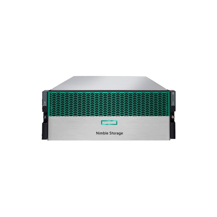 Macierz dyskowa HPE Nimble HF40 24x3.5" z 4x Silver 4110, 8x 16GB DDR4, 2x 8GB DDR4 NVDIMM-N, 21x 6TB 12G SAS 3.5", 4x 1.92TB 6G SATA 2.5", 21x kieszeń 3.5", 6x kieszeń 2.5" (z adapterem), 4x10GbE SFP+, 2xPSU 3000W