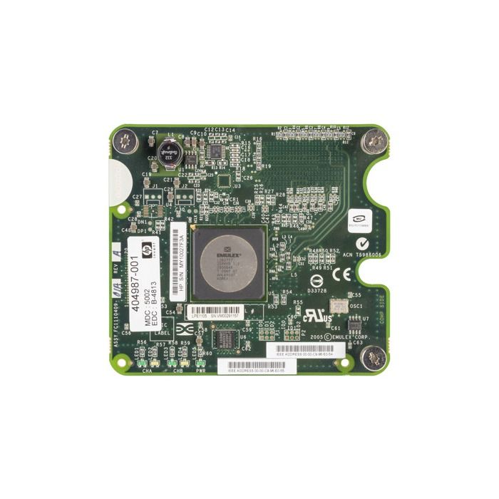 Network Card HPE Emulex LPE1105 2x4Gb FC PCIe 1.0 Mezzanine 405921-001