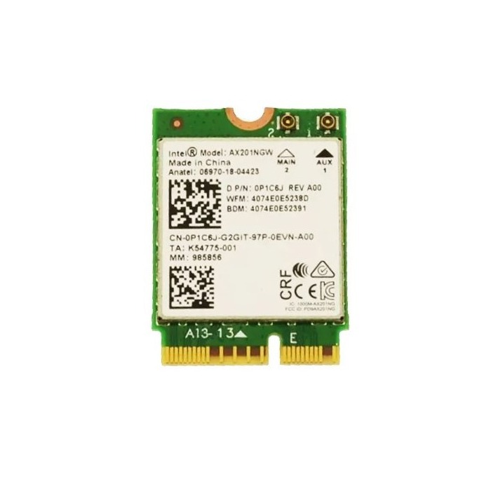 Network interface card Dell Intel AX201 M.2 Wi-Fi 6 Bluetooth 5.2 LAPTOP P1C6J