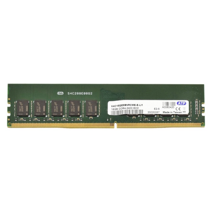 Pamięć RAM ATP 16GB 2Rx8 PC4-19200 DDR4 UDIMM ECC 2400MHz X4C16QE8BNRCME-E-LI1