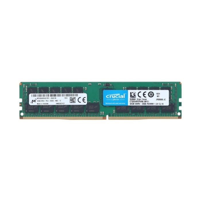 Pamięć RAM Crucial 32GB 2Rx4 PC4-21300V-R DDR4 RDIMM 2666MHz CT32G4RFD4266