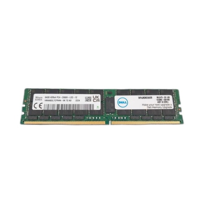 Pamięć RAM Dell 64GB 4Rx4 PC4-21300V-L DDR4 RDIMM 2666MHz SNP4JMGMC-64VXR