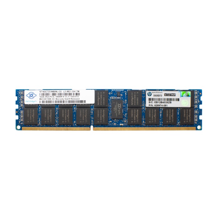 Pamięć RAM HPE 16GB 2Rx4 PC3L-10600R DDR3 RDIMM 1333MHz 628974-081