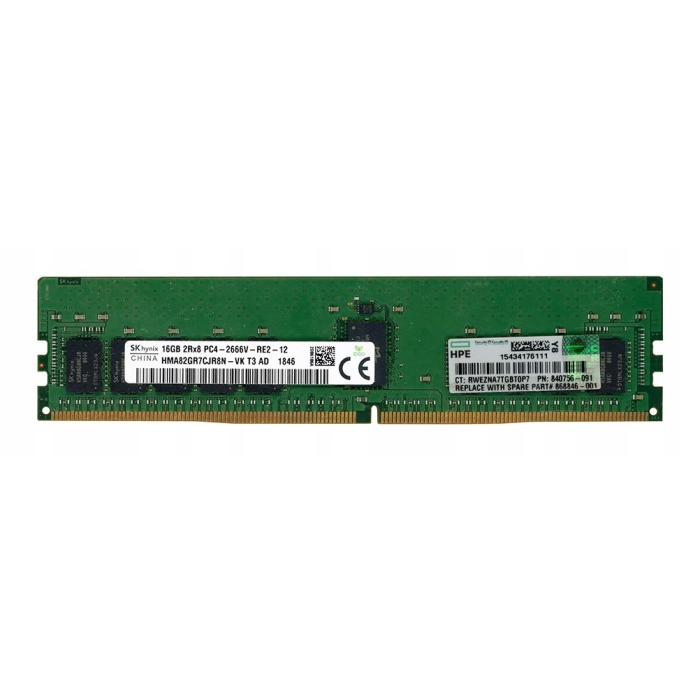 Pamięć RAM HPE 16GB 2Rx8 DDR4-2666V DDR4 RDIMM ECC 2666MHz 840756-091