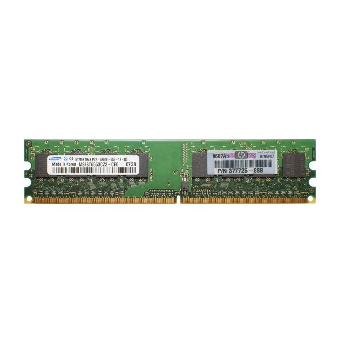 Pamięć RAM HPE 512MB 1RPC2-5300 DDR2 166MHz M378T6553CZ3-CE6