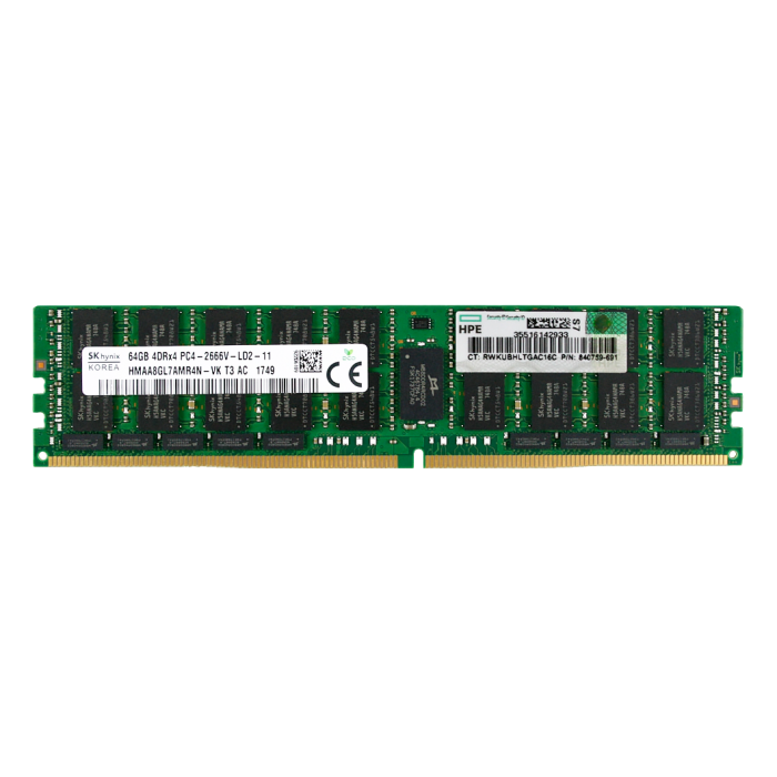 Pamięć RAM HPE 64GB 4Rx4 DDR4 LRDIMM ECC 2666MHz 840759-691
