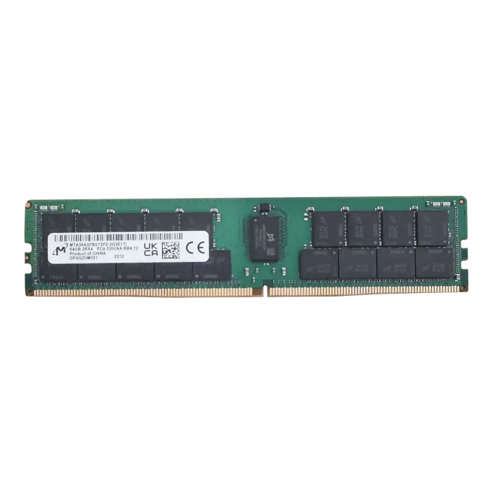 Pamięć RAM Micron 64GB 2Rx4 PC4-3200 DDR4 RDIMM ECC 3200MHz MTA36ASF8G72PZ-3G2E1