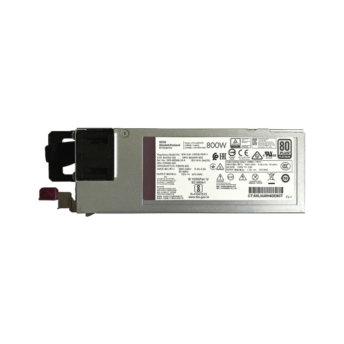 Power supply unit HPE G10/G11/G12 800W F2R Normal Flow 100-240V AC 50/60Hz 80+ Platinum 865412-102