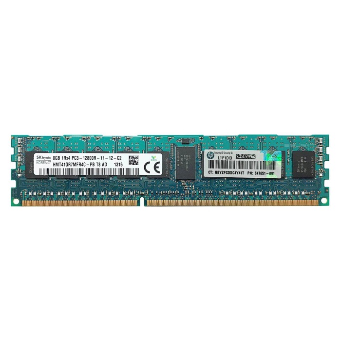 RAM HP 8GB 1Rx4 DDR3 RDIMM ECC 1600MHz 647651-081