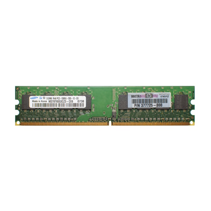 RAM  HPE 512MB 1RPC2-5300 DDR2 166MHz M378T6553CZ3-CE6