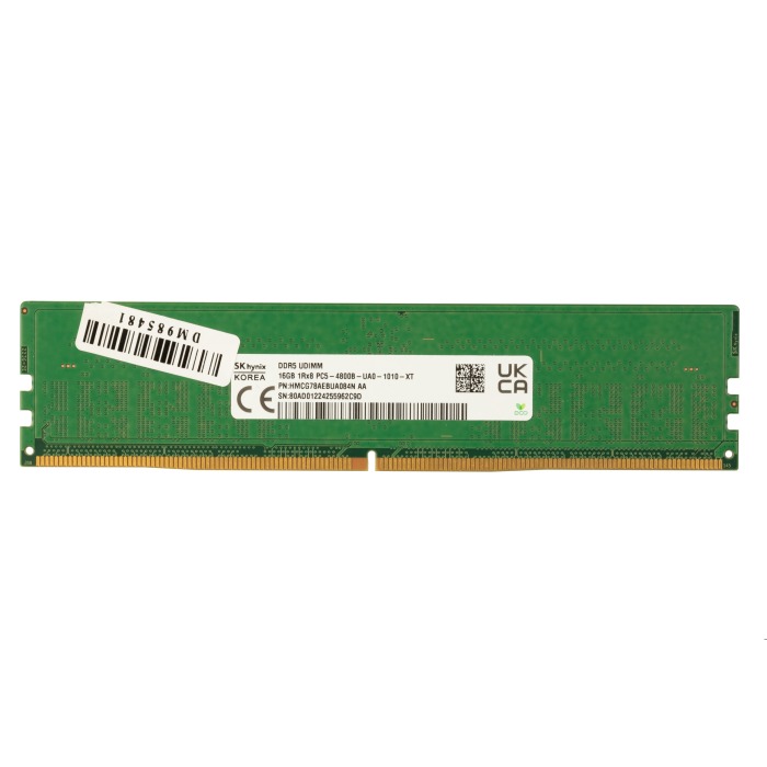 RAM Hynix 16GB 1Rx8 PC5-38400 DDR5 UDIMM non ECC 4800MHz HMCG78AEBUA084N
