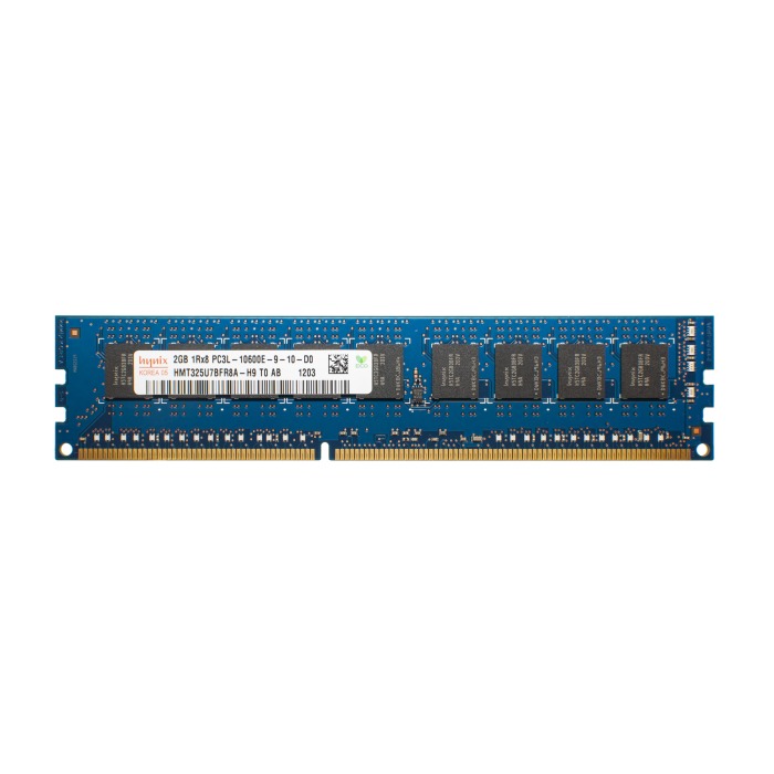 RAM  Hynix 2GB 1Rx8 PC3L-10600E DDR3 UDIMM 166MHz HMT325U7BFR8A-H9